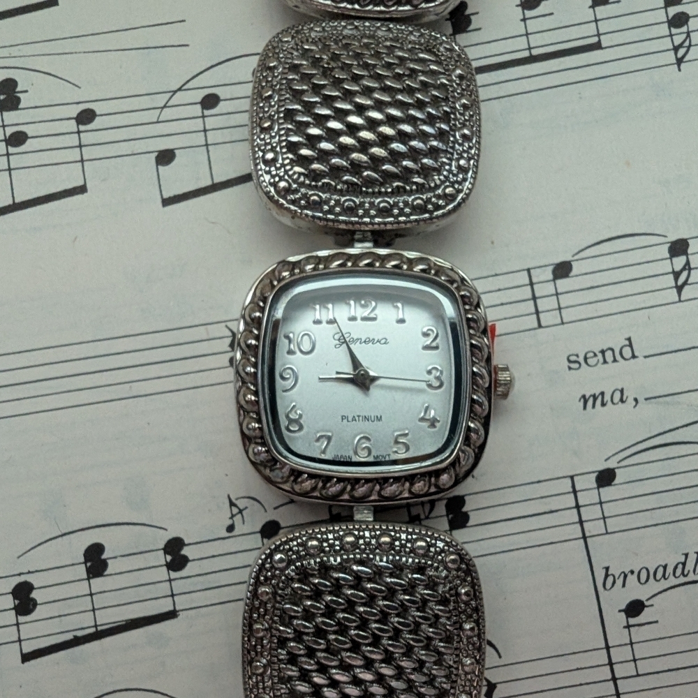 Silver Textured Bracelet Watch - Picture 4 of 10